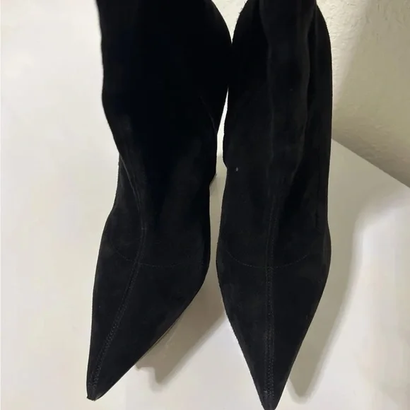 Versace Greek, Boots over the knee, black suede, 38 European - Picture 3 of 8